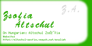 zsofia altschul business card